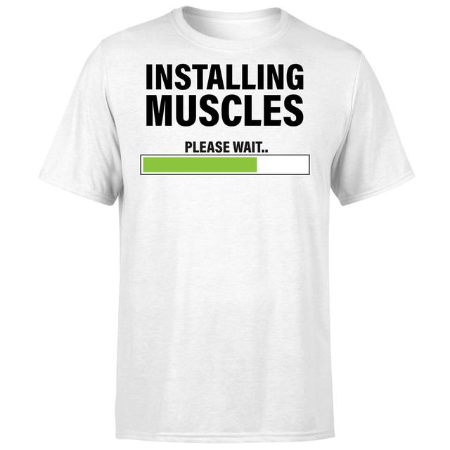 Installing Muscles T-Shirt - White - XL - White on Productcaster.