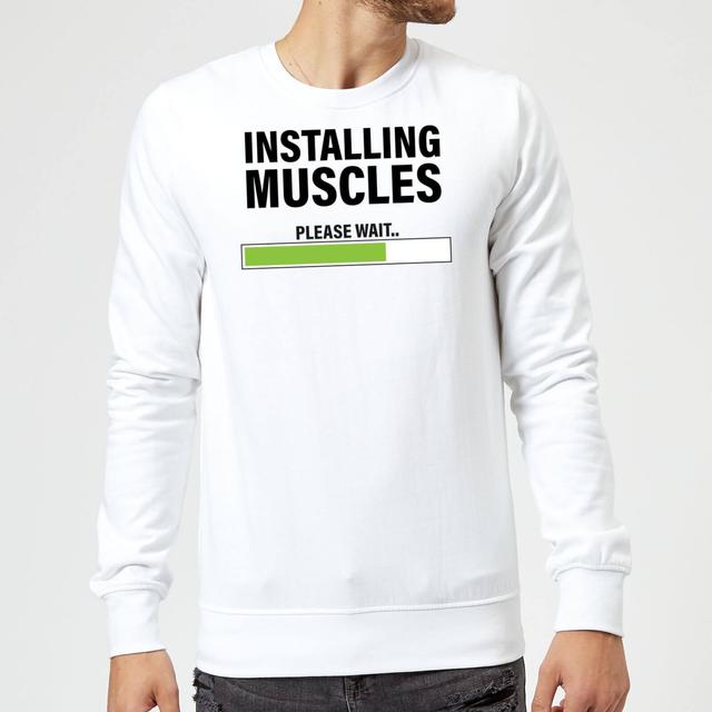 Installing Muscles Sweatshirt - White - L - Weiß on Productcaster.