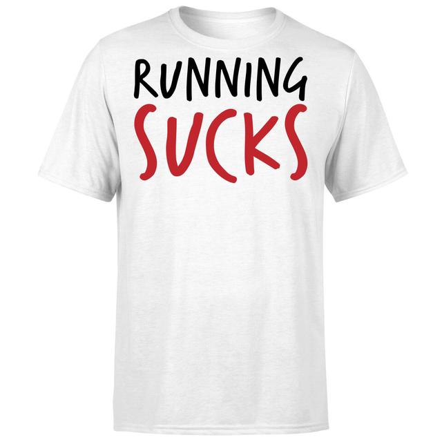 Running Sucks T-Shirt - White - XXL - White on Productcaster.