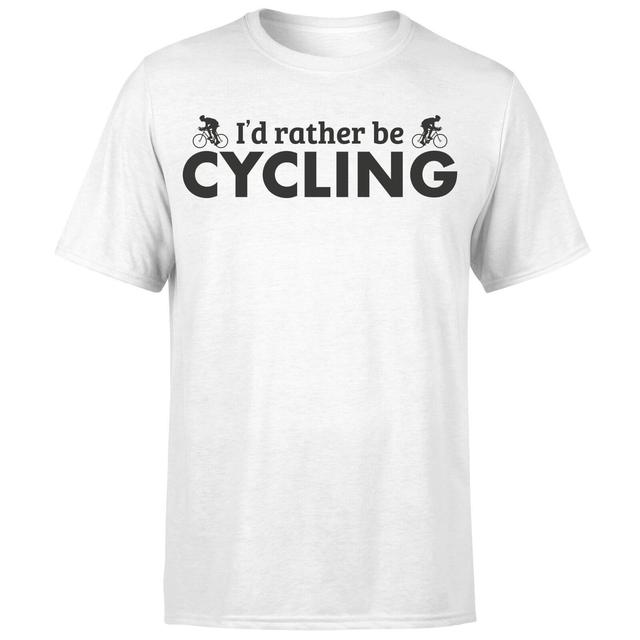 I'd Rather be Cycling T-Shirt - White - 5XL - White on Productcaster.