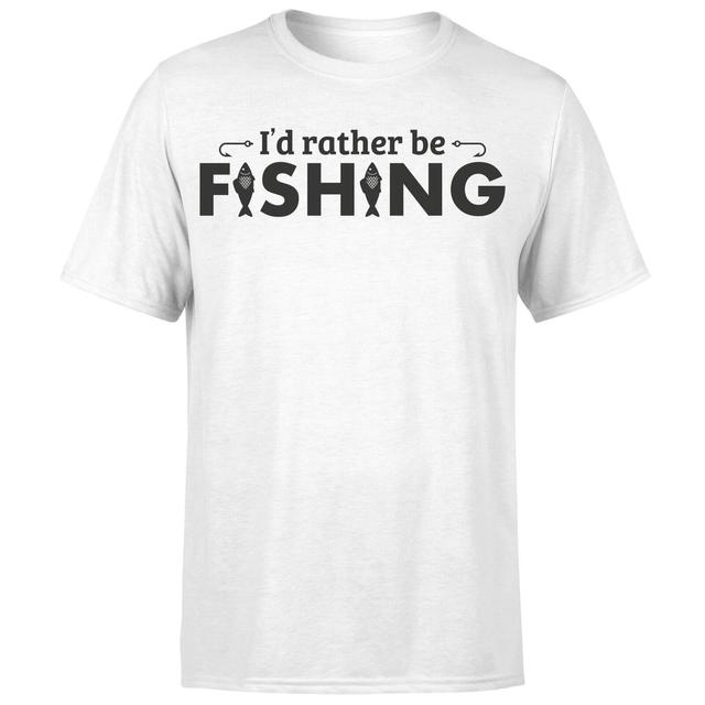 Id Rather be Fishing T-Shirt - White - XL on Productcaster.