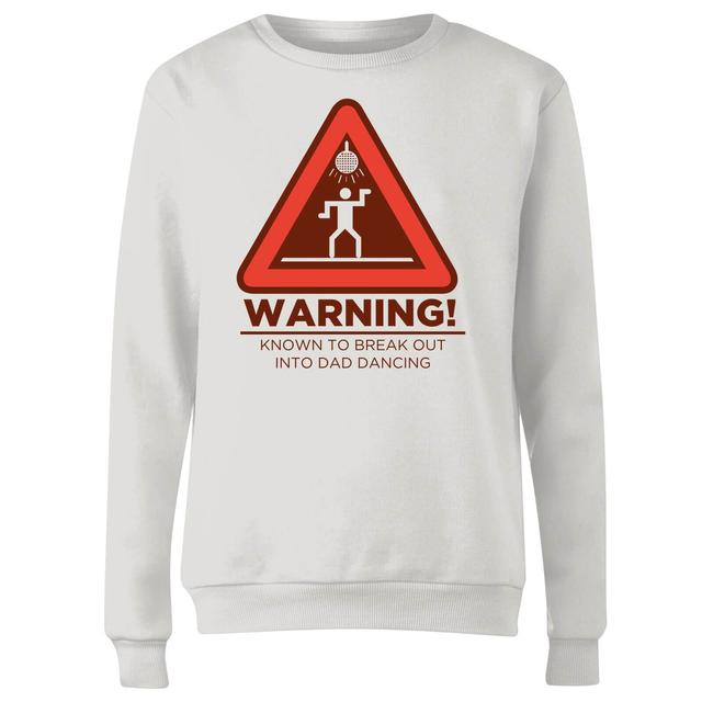 Warning Dad Dancing Women's Sweatshirt - White - M - Weiß on Productcaster.