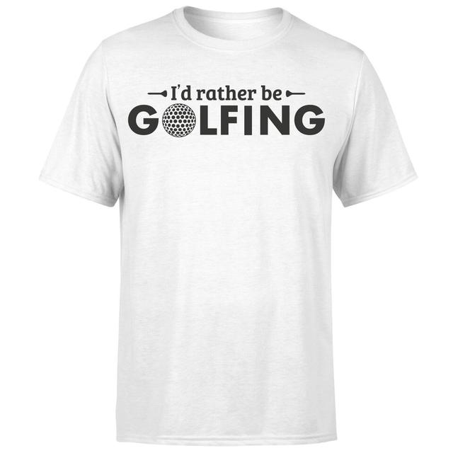 Id rather be Golfing T-Shirt - White - 5XL on Productcaster.