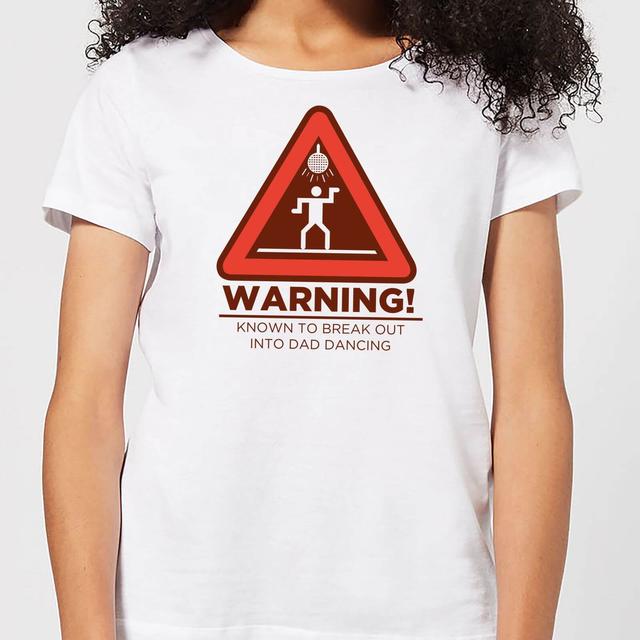 Warning Dad Dancing Women's T-Shirt - White - XXL - Weiß on Productcaster.