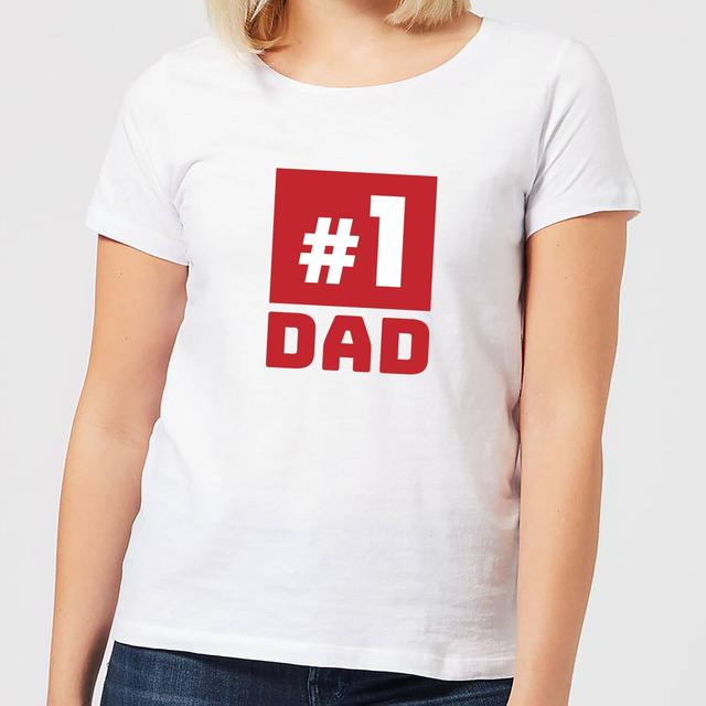 Number 1 Dad Women's T-Shirt - White - XXL - White on Productcaster.