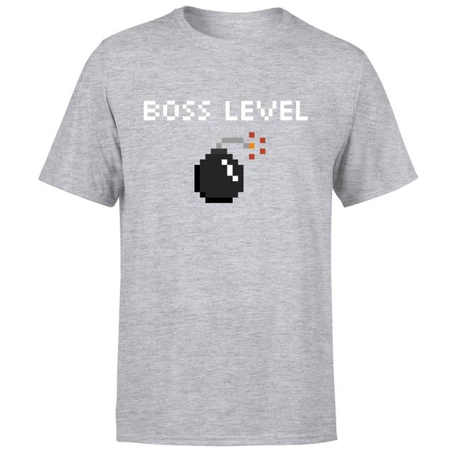 Boss Level Gaming T-Shirt - Grey - S - Grey on Productcaster.