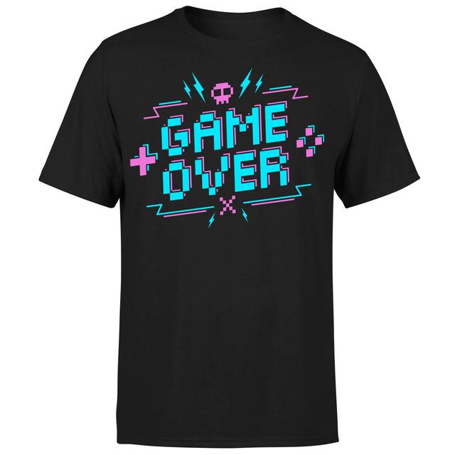 Game Over Gaming T-Shirt - Black - XS - Black on Productcaster.