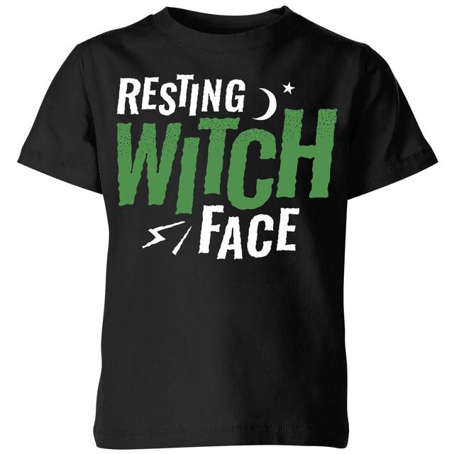 Resting Witch Face Kids' T-Shirt - Black - 5-6 Years - Black on Productcaster.