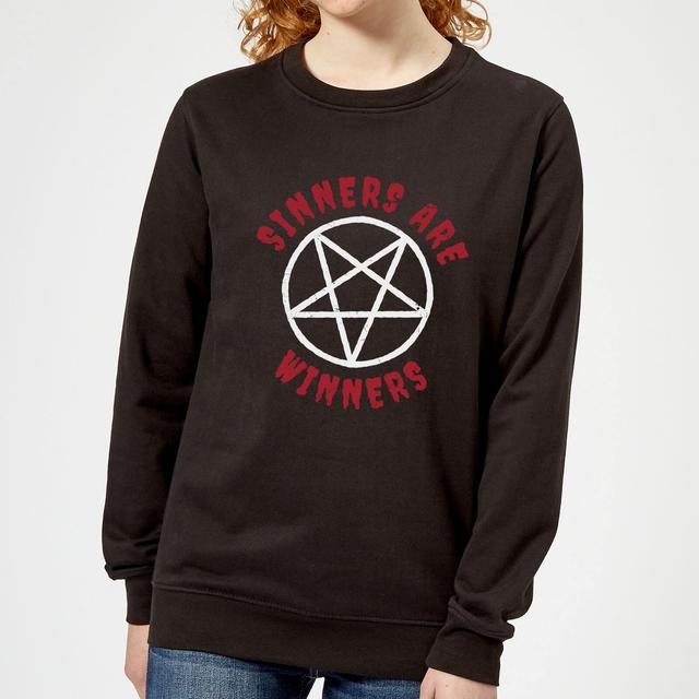 Sinners are Winners Women's Sweatshirt - Black - XS - Black on Productcaster.