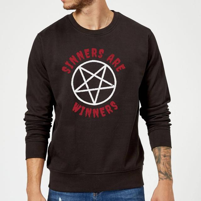 Sinners are Winners Sweatshirt - Black - S - Black on Productcaster.