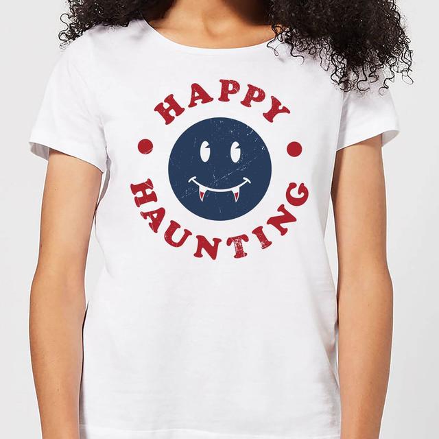 Happy Haunting Fang Women's T-Shirt - White - S - White on Productcaster.