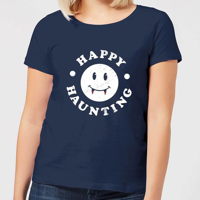 Happy Haunting Women's T-Shirt - Navy - XL - Marineblau on Productcaster.