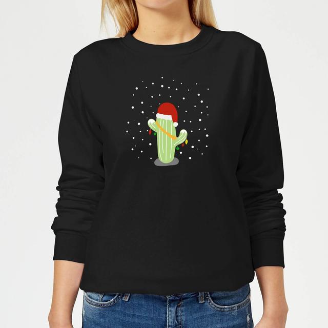 Cactus Santa Hat Women's Sweatshirt - Black - XL - Schwarz on Productcaster.