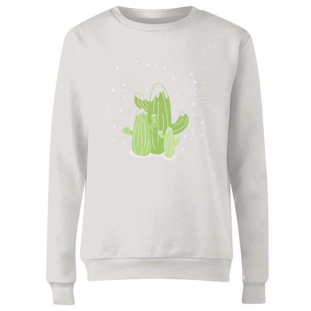 Cactus trio Women's Sweatshirt - White - S - White on Productcaster.