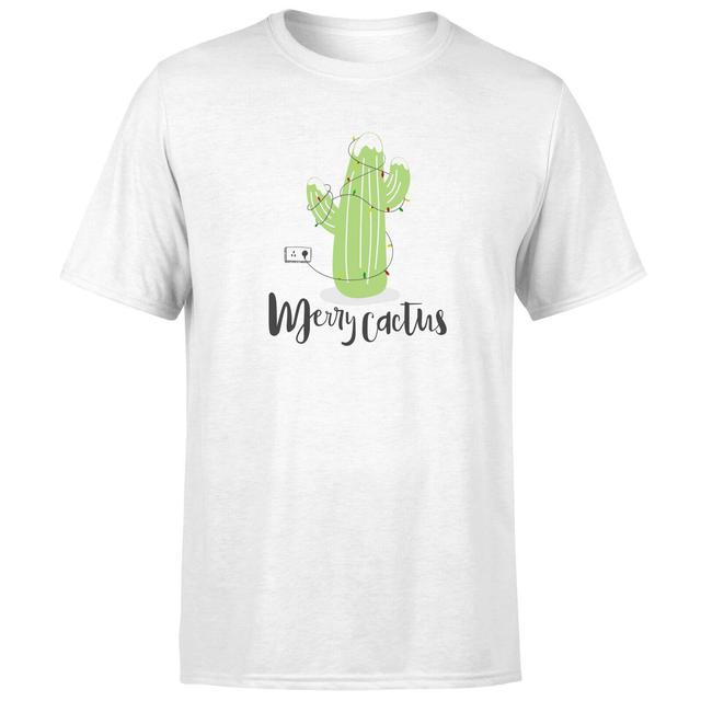 Merry Cactus T-Shirt - White - M - Weiß on Productcaster.