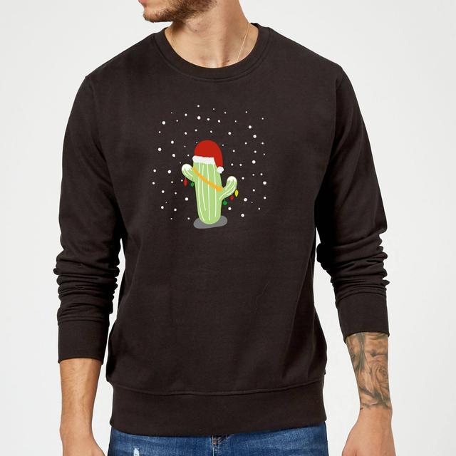 Cactus Santa Hat Sweatshirt - Black - XL on Productcaster.