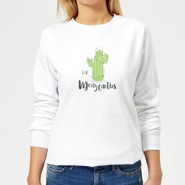 Merry Cactus Women's Sweatshirt - White - L - Weiß on Productcaster.