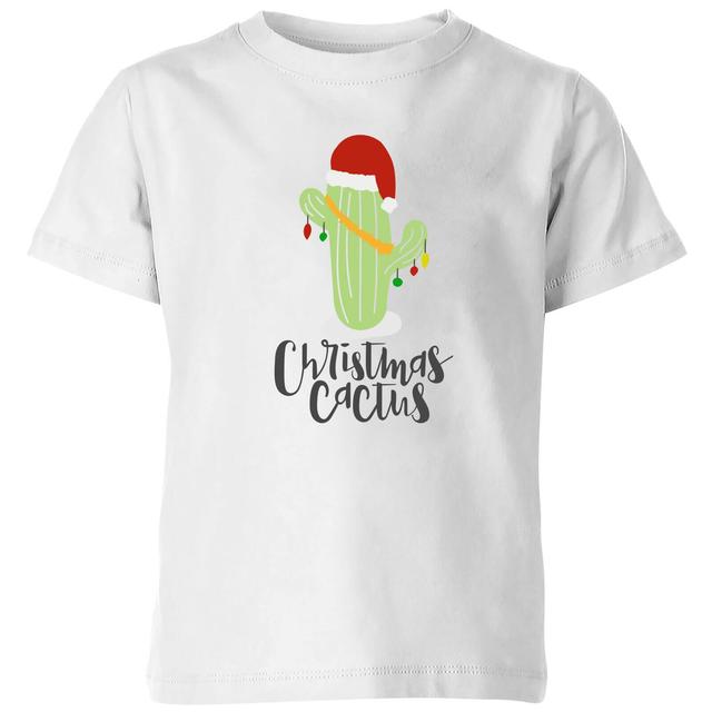 Christmas Cactus Kids' T-Shirt - White - 7-8 Jahre - Weiß on Productcaster.