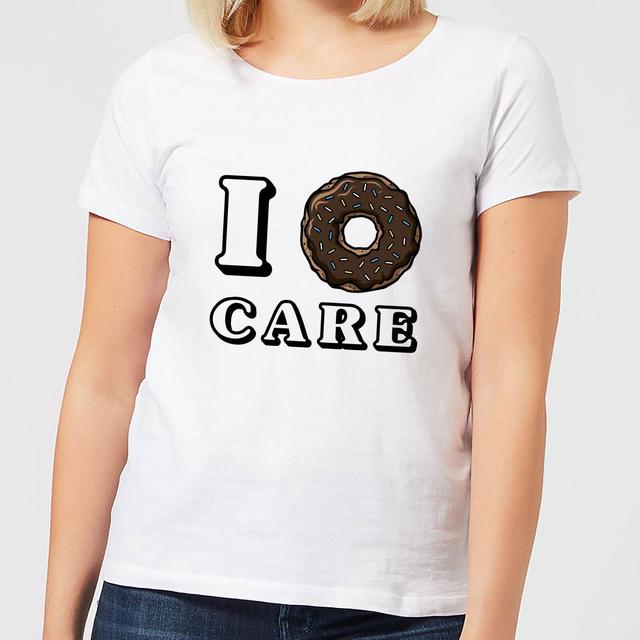 I Donut Care Women's T-Shirt - White - XL - Weiß on Productcaster.