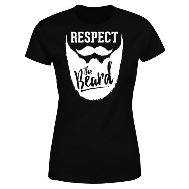 Respect the Beard Women's T-Shirt - Black - S on Productcaster.