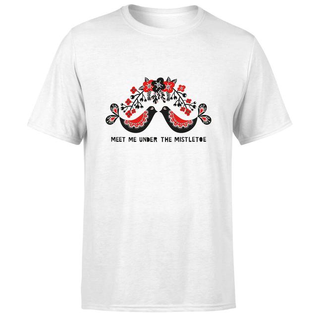 Meet Me Underneath The Mistletoe T-Shirt - White - L - Weiß on Productcaster.