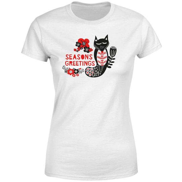 Season's Greetings Women's T-Shirt - White - S - Weiß on Productcaster.