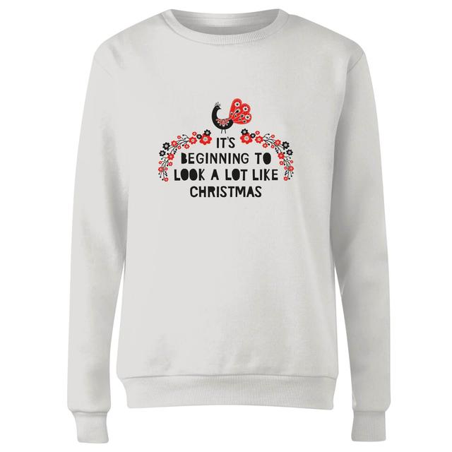 Its Beginning To Look A Lot Like Christmas Womens Jumper - White - S on Productcaster.