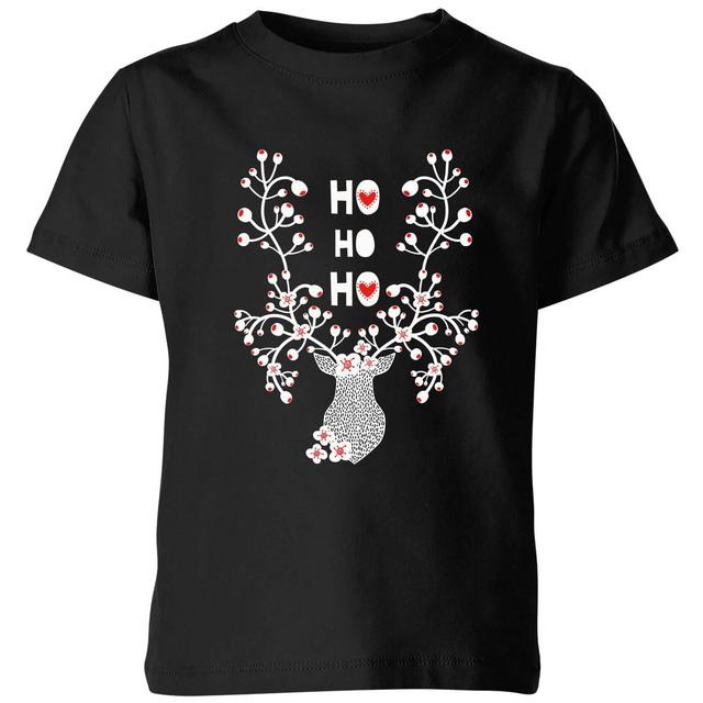 Ho Ho Ho Kids' T-Shirt - Black - 7-8 Jahre - Schwarz on Productcaster.