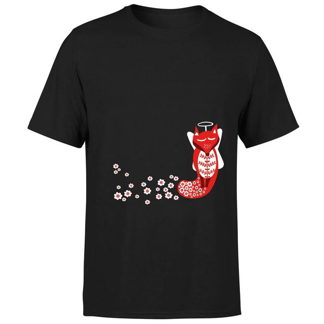 Flower Fox T-Shirt - Black - XXL - Schwarz on Productcaster.