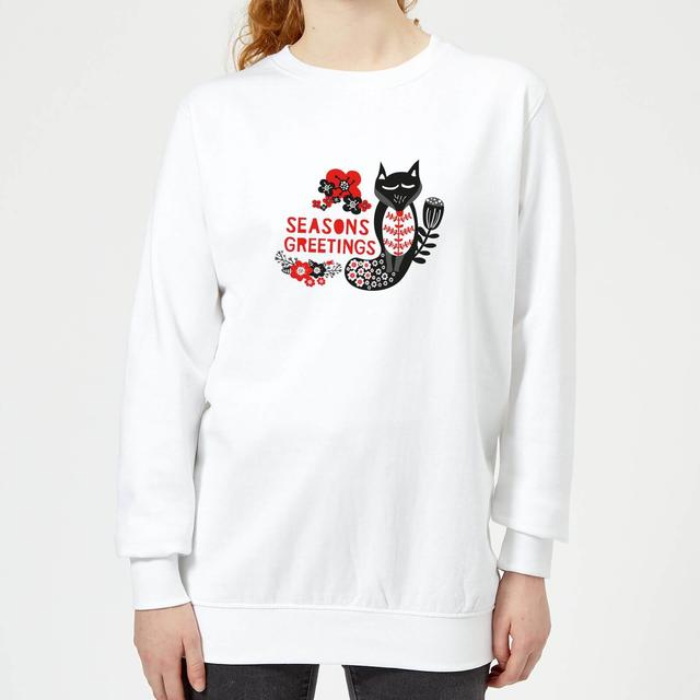 Season's Greetings Women's Sweatshirt - White - M - Weiß on Productcaster.