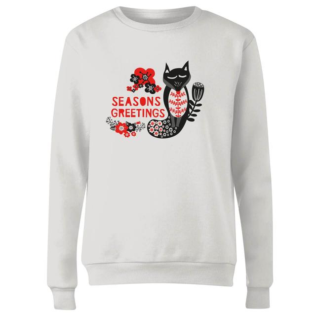 Season's Greetings Women's Sweatshirt - White - S - Weiß on Productcaster.