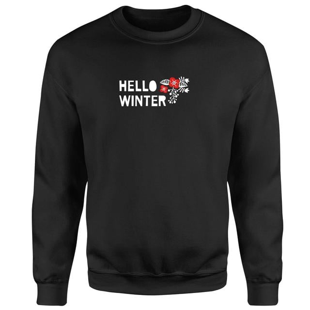 Hello Winter Sweatshirt - Black - S - Schwarz on Productcaster.