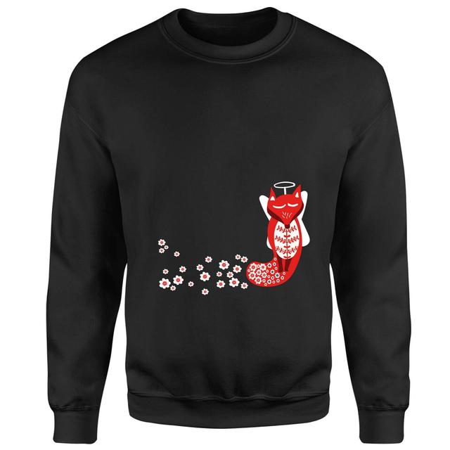 Flower Fox Sweatshirt - Black - S - Black on Productcaster.