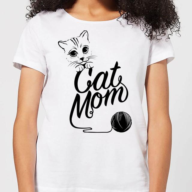 Cat Mom Women's T-Shirt - White - S - White on Productcaster.