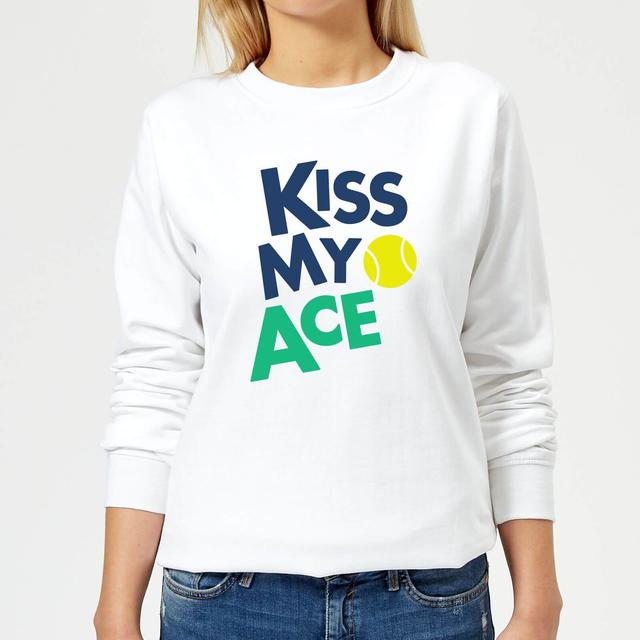 Kiss my Ace Women's Sweatshirt - White - S - Weiß on Productcaster.