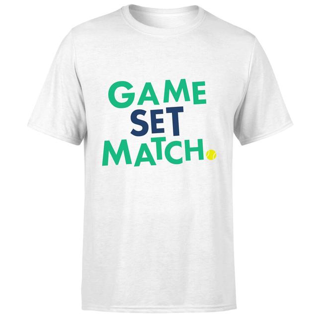 Game Set Match T-Shirt - White - L - White on Productcaster.