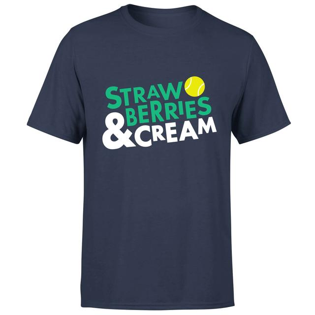 Strawberries and Cream T-Shirt - Navy - XXL - Marineblau on Productcaster.