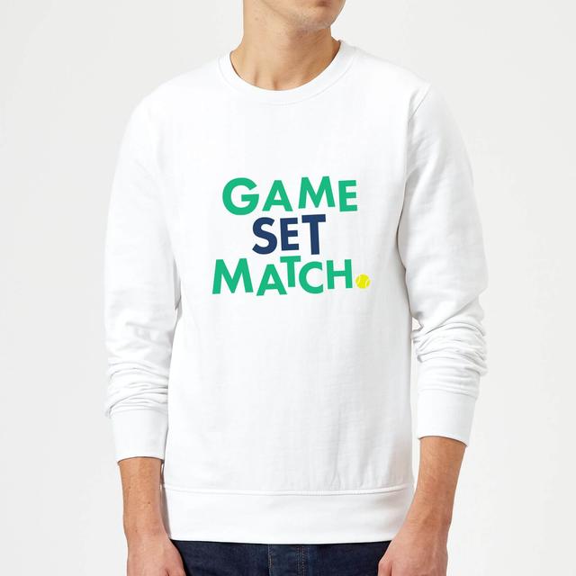 Game Set Match Sweatshirt - White - L - Weiß on Productcaster.