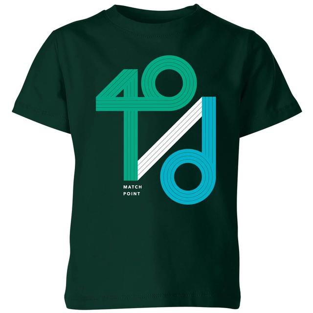 40 / d Match Point Kids' T-Shirt - Forest Green - 9-10 Jahre - Forest Green on Productcaster.