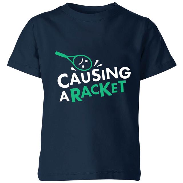 Causing a Racket Kids' T-Shirt - Navy - 5-6 Jahre - Marineblau on Productcaster.