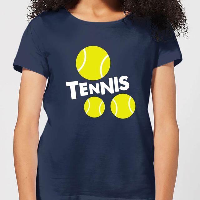 Tennis Balls Women's T-Shirt - Navy - XL - Navy on Productcaster.