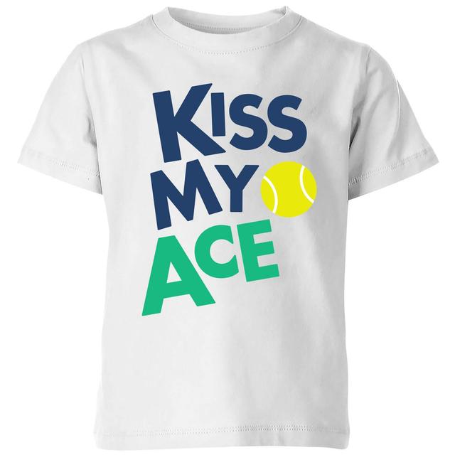 Kiss my Ace Kids' T-Shirt - White - 3-4 Jahre - Weiß on Productcaster.