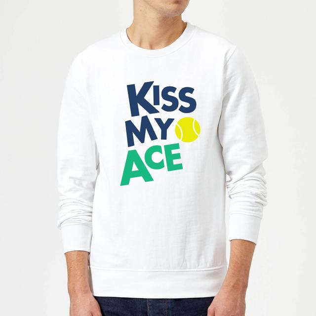 Kiss my Ace Sweatshirt - White - M - Weiß on Productcaster.