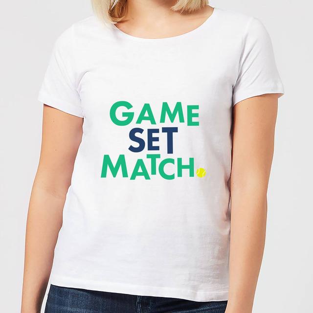 Game Set Match Women's T-Shirt - White - L - Weiß on Productcaster.