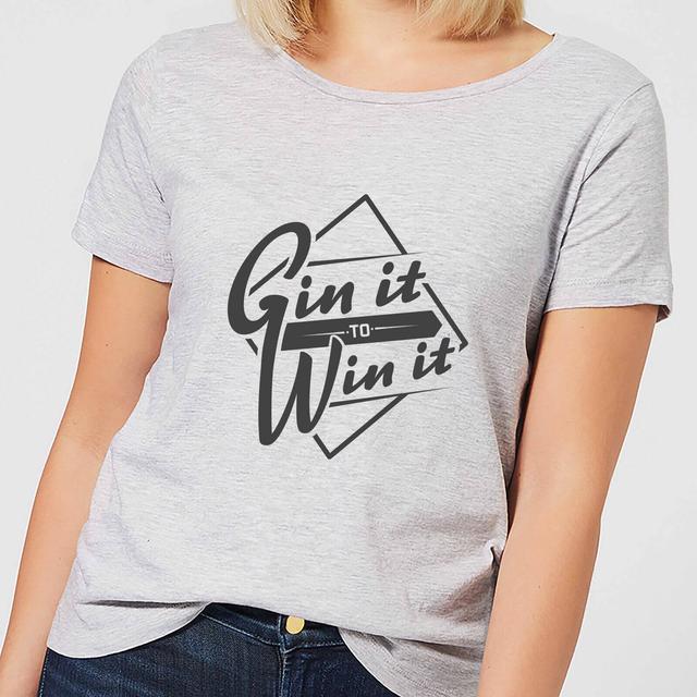 Gin it to Win it Women's T-Shirt - Grey - 5XL - Grau on Productcaster.