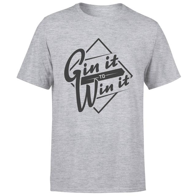 Gin it to Win it T-Shirt - Grey - M - Grau on Productcaster.