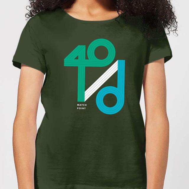 40 / d Match Point Women's T-Shirt - Forest Green - XL - Forest Green on Productcaster.