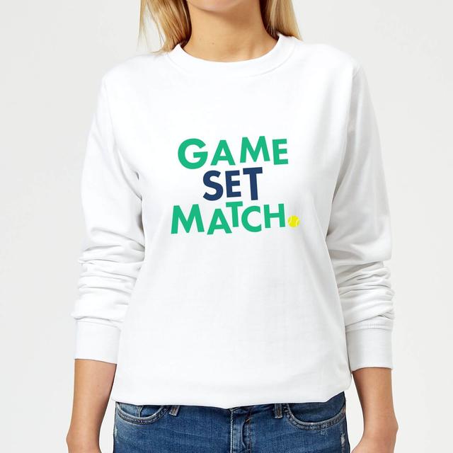 Game Set Match Women's Sweatshirt - White - M - Weiß on Productcaster.