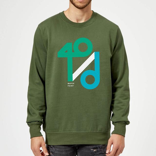 40 / d Match Point Sweatshirt - Forest Green - XL - Kellygrün on Productcaster.