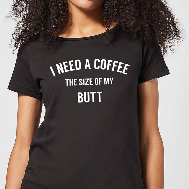 Coffee Butt Women's T-Shirt - Black - S - Schwarz on Productcaster.